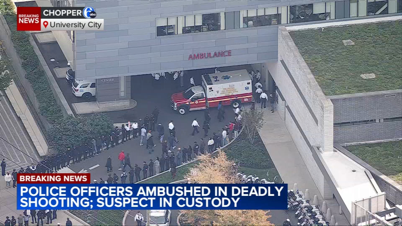 Police officer dies after West Philadelphia shooting; another injured with 12 gunshot wounds
       — ABC 7 Bay Area